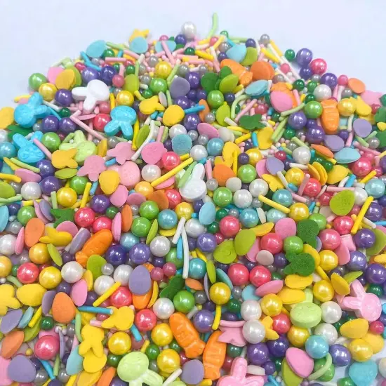 Easter Sprinkles Edible Rabbit Bunny Carrot Sugar Pearls for Easter Cake Decorating Baking Cookie Cupcake Toppers Decorations Easter Valentine Halloween Birthday Supplies {4}