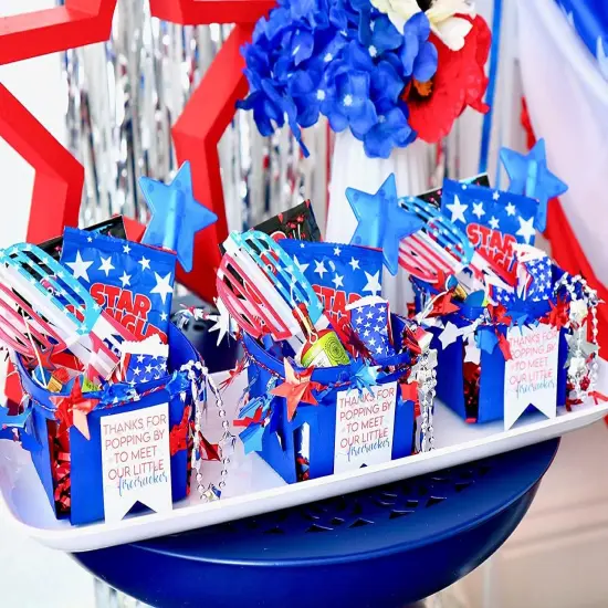 4E's Novelty 72 Pack Beaded Necklace - Red White and Blue Necklace, 4th of July Accessories {6}