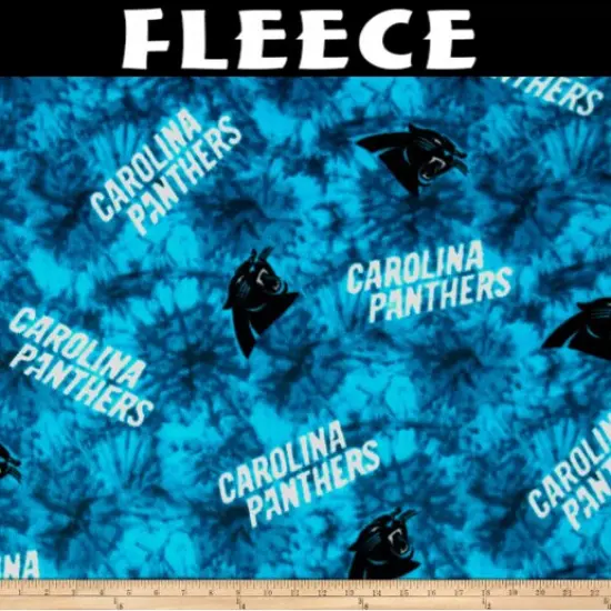 Licensed NFL Carolina Panthers Tie-Dye Fleece 6866D Fabric by the Yard {1}