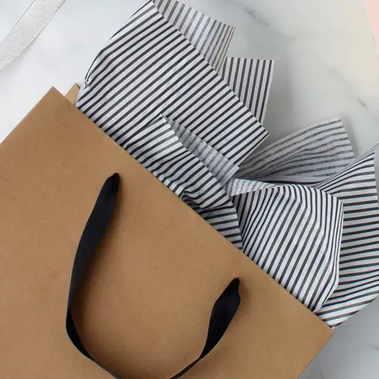 Spacious Kraft Euro Tote 16" x 6" x 12" Satin Ribbon Handles Navy {3}