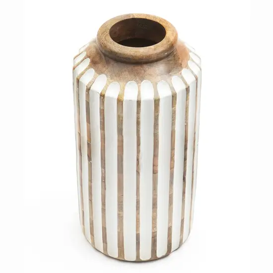 Handcrafted Decorative Wood Vase &ndash; Rustic Accent Vase for Shelf, Table, or Entryway Decor {2}