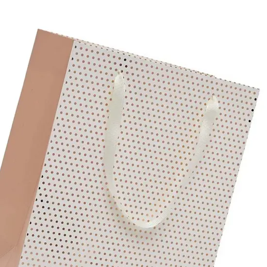 Metallic Dots Euro Totes Ribbon Handles 7'' X 3 7/8'' X 9'' Stylish {4}