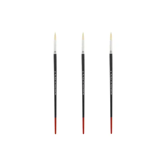 Creative Mark Powercryl Ultimate Acrylic Paint Brushes - Round Assorted Sets of 3, Artist Paint Brushes, 3 Diameters of Synthetic Hair Filament, Fine Control of Heavy Acrylics, Water Soluble Oils, and More {1}