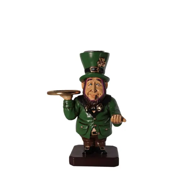 Leprechaun Smoking Ash Tray Butler Life Size Statue {1}