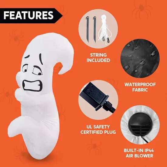 Halloween Inflatables Ghost Outdoor Decor, Blow Up Yard Decorations Hugging Tree {4}