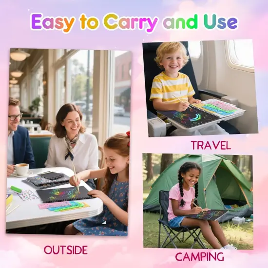 Rainbow Scratch Notebook 6 Pack {5}