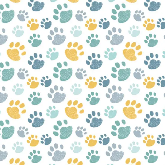 Doggy Paw Prints Cotton Fabric | By the Yard | Sewing and Crafting | 44 inches wide {1}