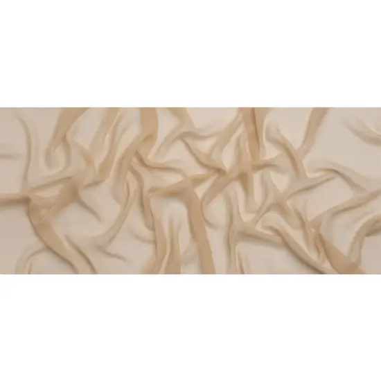 1 Yard Elegant Buff Silk Georgette Sheer Draping Fabric for Couture 54 inch Width {3}