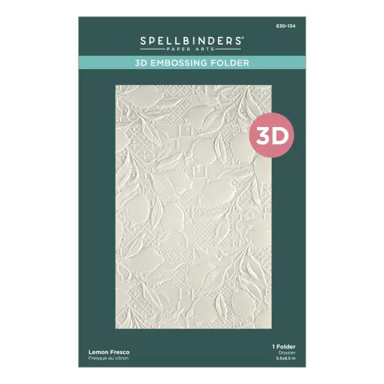 Spellbindrs 3D Embossing Folder From La Dolce Vita-Lemon Fresco {1}