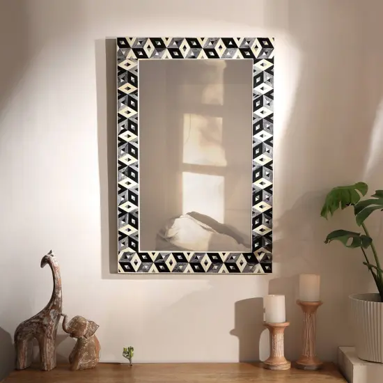 Decorative Wall Mirror with Frame &ndash; Stylish Home & Bathroom Accent Mirror {1}