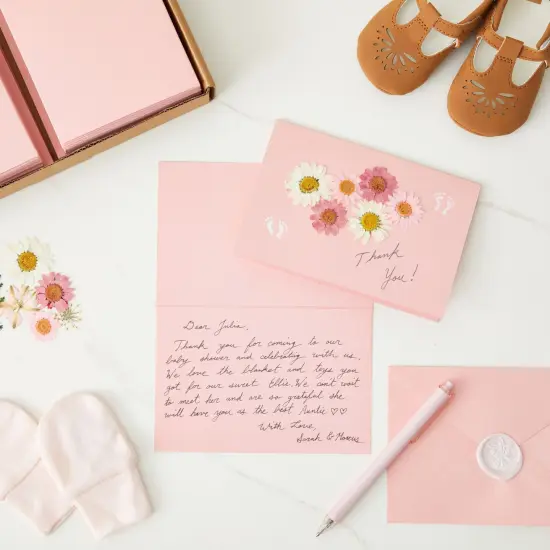 48 Pack 4x6 Blank Cards and Envelopes - DIY Printable Plain Greeting Notes for Birthday, Baby Shower, Wedding Invitations - Pink {3}