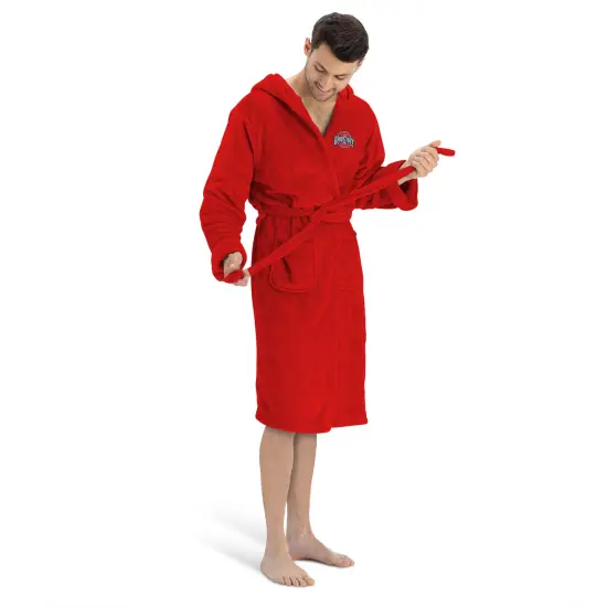 Ohio State Buckeyes NCAA Hooded Silk Touch Bath Robe 26&times;47 Inches {4}
