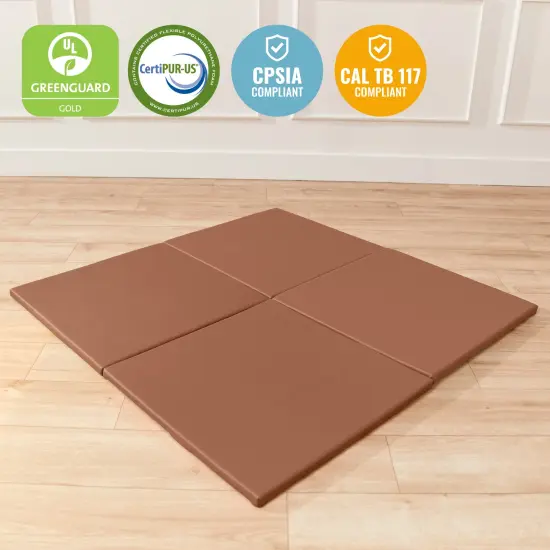 Play Patch Activity Mat Squares, Modular Playmat, 4-Pack Chocolate {6}