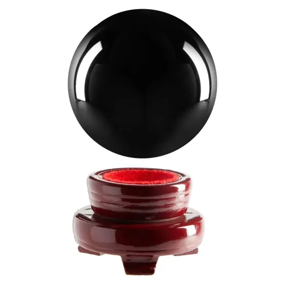 Juvale Obsidian Sphere&ndash; Black Crystal Ball with Stand for Meditation, Home D&eacute;cor, Fortune Teller Ball, Feng Shui 2inch {6}