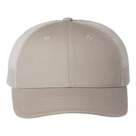 Valucap&reg; Sandwich Trucker Cap Stylish Comfortable Fit Khaki {1}