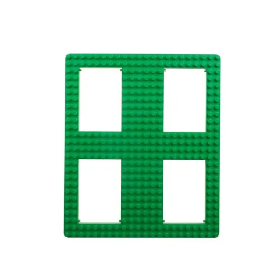 Strictly Briks Toy Building Block, Big Bricks Stackable Baseplates with Gaps, Large Pegs for Toddlers, 100% Compatible with All Major Brands, Green, 1 Piece, 13.75x16.25 Inches {1}