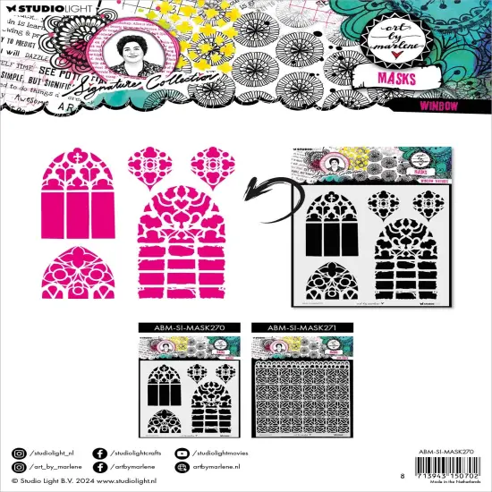 Art By Marlene Signature Collection 8"X8" Stencil-Nr. 270, Window {3}