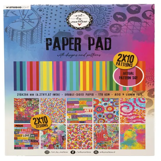 Art By Marlene Design Paper Pad 8.26"X11.69" 20/Pkg-Nr. 211, Designs And Patterns {1}