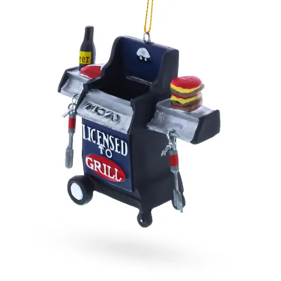 Licensed to Grill BBQ with Food Resin Christmas Ornament {3}
