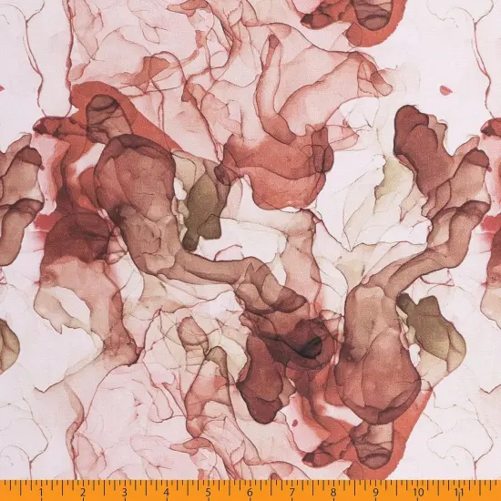 Mook Fabrics Smoke Print Cotton Fabric [108 in. Wide] - By The Yard Brown/Rust {4}