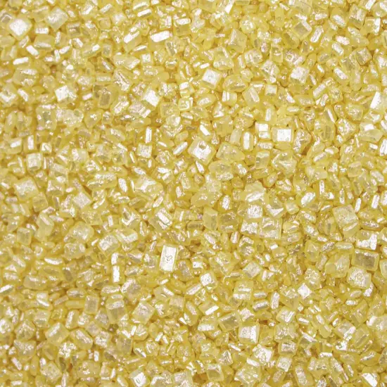 Krazy Sprinkles - Yellow Pearl Sugar Sand (1/2 Cup, 1x Jar) for Cakes, Ice Cream & Cookies {1}