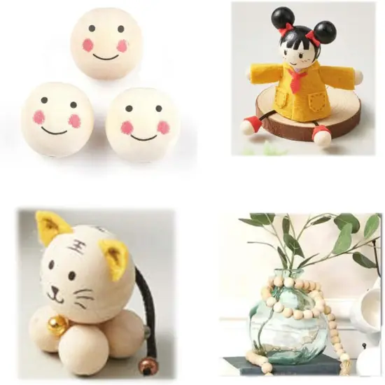 300Pcs 12mm Wood Beads Round Wooden Spacer Beads Unfinished Natural Wood Loose Beads {3}