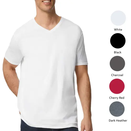 Gildan Softstyle V-Neck T-Shirt Heather purple {4}