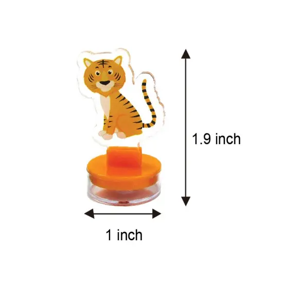 Safari Jungle Animals Acrylic Self-Inking Stampers, 6 Pcs {4}
