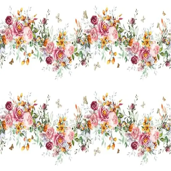 Roses Edible Image cake border 2 Strips per sheet 3.5x10.5 inchs {1}