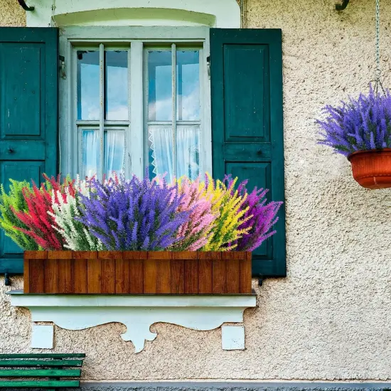 4pcs Lavender Plants for Elegant Table Decor & Relaxing Fall Ambiance Blue {6}