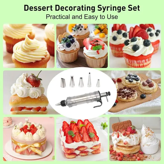 Professional Cake Decorating Kit with 6 Stainless Steel Icing Nozzles {2}