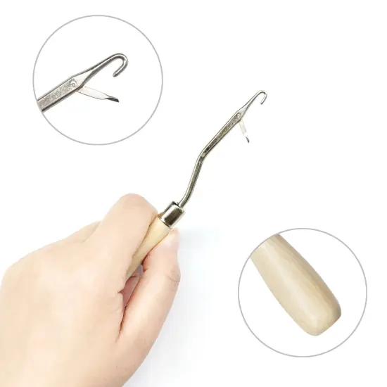 5PCS Latch Hook, Different Sizes Small Crochet Hooks Needle for Hair {3}