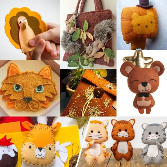 12 Rolls 8"x35"(20.5x90cm) 1.4mm Thick Soft Felt Fabric Sheet 12 Assorted Brown Series Colors Felt Pack for DIY Craft Sewing Squares Nonwoven Patchwork {3}