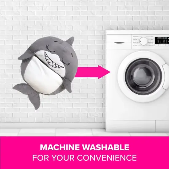 Happy Nappers: Pillow & Sleepy Sack: Medium - Grey Shark - 54 x 20", 2-In-1: Plush Animal Opens Into Sleeping Bag, Soft Play & Nap Character, Kids 3+ {4}