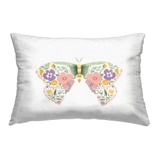 Snail & Natural Mushrooms Outdoor Printed Pillow Design by Kim Allen, 14 x 7 x 20 {1}