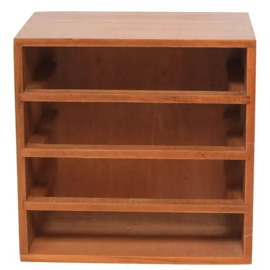 Desktop Jewelry Organizer Vintage Wooden Storage Box with 4 Layers Drawers Case {3}