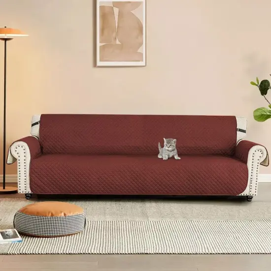 Waterproof Layer Couch Seat Protector Sofa Covers 4 Seats Sofa Slipcover {4}