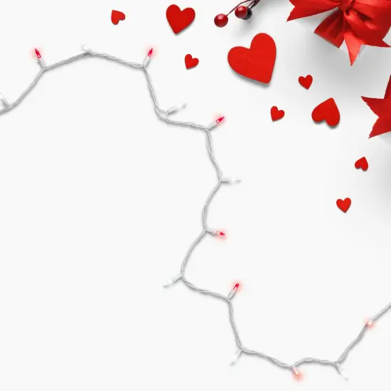 Northlight LED Mini Christmas Lights - Red and Pure White - 16.25' White Wire - 50ct {1}