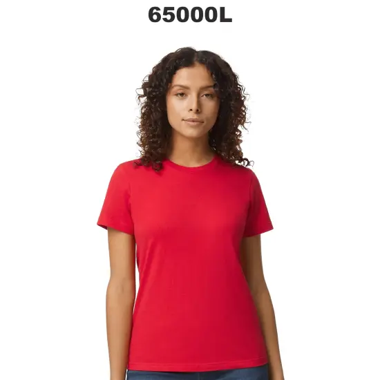 Gildan&reg; Women's Cotton Crewneck Short Sleeve T-shirt Heliconia {3}