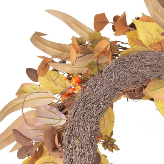 24 Inch Artificial Fall Wreath {3}