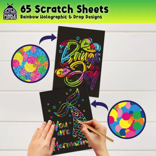 Rainbow Scratch Art Paper {4}