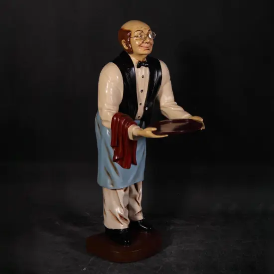 Small Old Man Butler Statue {5}