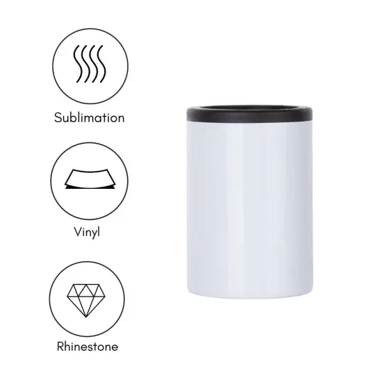 Craft Express 4 Pack 12oz 4-in-1 Stainless Steel Sublimation Can Coolers {4}