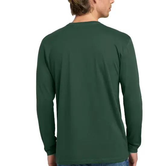 Next Level Cotton Long Sleeve T-Shirt, Men&rsquo;s Classic Crewneck Style for a Comfortable Multicolor Tee Forest green {3}