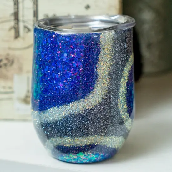 Makerflo 12 oz Stainless Steel Wine Tumbler with Clear Splash Proof Lid, Craft-Ready for DIY Gifts & Personalization (Epoxy, UV DTF, Vinyl, and Laser Engraving) {2}