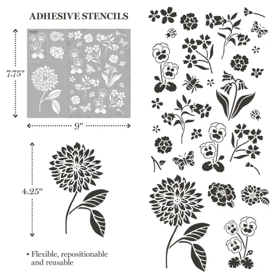 Martha Stewart&trade; Flora & Fauna Stencil Kit - 13 pc. - 68510 {5}