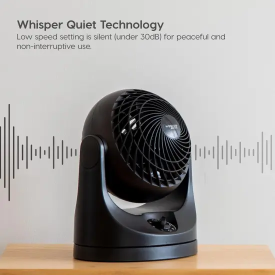 IRIS USA WOOZOO Fan, Small Oscillating Desk Fan, Table Air Circulator, 3 Speeds, 52ft Max Air Distance, 12 Inches, 112&deg; Adjustable Tilt, 30 db Low {5}