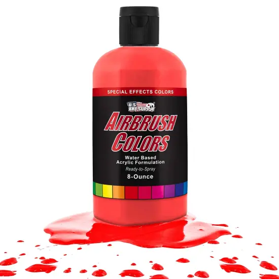 Neon Red, Fluorescent Special Effects Acrylic Airbrush Paint, 8 oz. {1}
