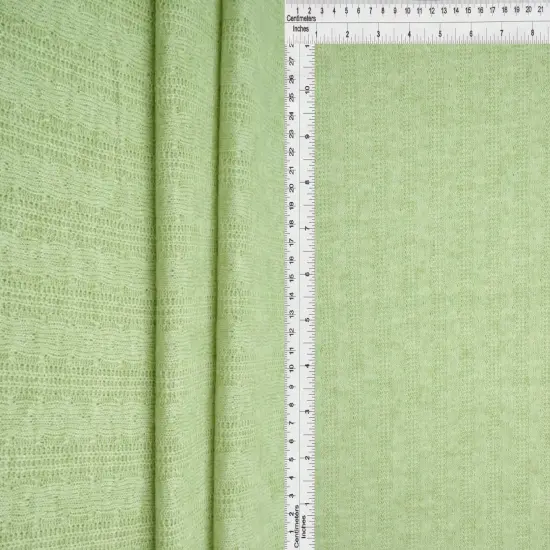 1 Yard Knit Jacquard Cable Sweater Fabric, 270 GSM Polyester Spandex Blend 58/60" Width MAUVE DUSTY-R {6}