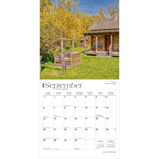 Land of 10 000 Lakes | Minnesota Places | 2026 12 x 24 Inch (Hanging) Monthly Square Wall Calendar | Plastic-Free {4}